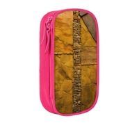 Lootpe Rustic Rocks Brick Wall Print Pencil Case,Storage Bag, Large Capacity Pencil Box, Portable Office Pen Bag With Zipper