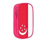 Lootpe Singapore Flag Print Pencil Case,Storage Bag, Large Capacity Pencil Box, Portable Office Pen Bag With Zipper