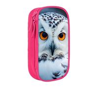 Lootpe Snowy Owl Eyes Print Pencil Case,Storage Bag, Large Capacity Pencil Box, Portable Office Pen Bag With Zipper