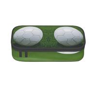 lootpe Soccer Sports Ball Print Large Capacity Pencil Pouch, Office Stationery Organizer, Portable Pen Bag For Office