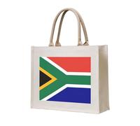 lootpe South African Flag Print Tote Bag, Personalized Present Bag, Canvas Beach Travel Bag, Shopping Bags, Gift For Women Mom