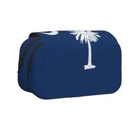 lootpe South Carolina Flag Print Large Capacity Pencil Case,Marker Pouch, Stationery Organizer Pouch,Portable Office Pen Bag