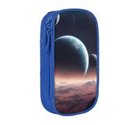 Lootpe Space Planet Print Pencil Case,Storage Bag, Large Capacity Pencil Box, Portable Office Pen Bag With Zipper