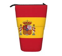 lootpe Spanish Flag Print Telescopic Pencil Pouch Bag, Pop Up Pencil Case, Stand Up Pen Holder Cute Pen Bag, Pencil Bag