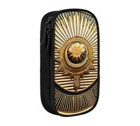 Lootpe Sun Old Egyptian Timeless Grace Print Pencil Case,Storage Bag, Large Capacity Pencil Box, Portable Office Pen Bag With Zipper