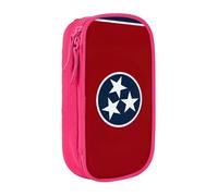Lootpe Tennessee State Flag Print Pencil Case,Storage Bag, Large Capacity Pencil Box, Portable Office Pen Bag With Zipper