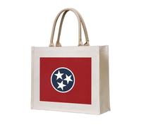 lootpe Tennessee State Flag Print Tote Bag, Personalized Present Bag, Canvas Beach Travel Bag, Shopping Bags, Gift For Women Mom