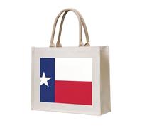 lootpe Texas State Flag Print Tote Bag, Personalized Present Bag, Canvas Beach Travel Bag, Shopping Bags, Gift For Women Mom