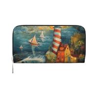lootpe The Seaside Lighthouse Print Womens Wallet, Ladies Credit Card Holder, Phone Wallet Purses, Long Clutch Hand Bag