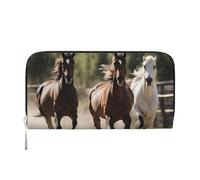 lootpe Three Running Horses Print Womens Wallet, Ladies Credit Card Holder, Phone Wallet Purses, Long Clutch Hand Bag