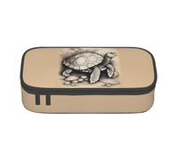 lootpe Turtle Write Print Large Capacity Pencil Pouch, Office Stationery Organizer, Portable Pen Bag For Office