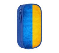 Lootpe Ukrainian Flag Print Pencil Case,Storage Bag, Large Capacity Pencil Box, Portable Office Pen Bag With Zipper