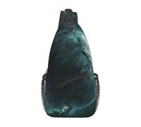lootpe Universe Planet Print Daily Crossbody Sling Bag, Shoulder Backpack Chest Bag Daypacks, For Outdoor Travel Casual