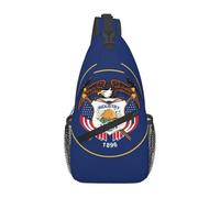 lootpe Utah Flag Print Daily Crossbody Sling Bag, Shoulder Backpack Chest Bag Daypacks, For Outdoor Travel Casual
