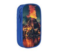 Lootpe Volcano Print Pencil Case,Storage Bag, Large Capacity Pencil Box, Portable Office Pen Bag With Zipper