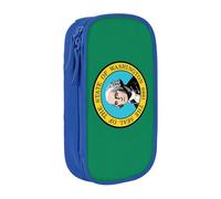 Lootpe Washington Flag Print Pencil Case,Storage Bag, Large Capacity Pencil Box, Portable Office Pen Bag With Zipper