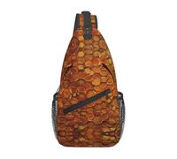 lootpe Wine Cork Print Daily Crossbody Sling Bag, Shoulder Backpack Chest Bag Daypacks, For Outdoor Travel Casual