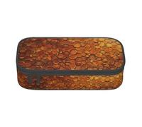 lootpe Wine Cork Print Large Capacity Pencil Pouch, Office Stationery Organizer, Portable Pen Bag For Office