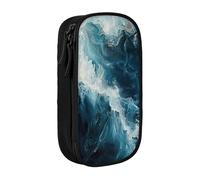 Lootpe Within The Tides Print Pencil Case,Storage Bag, Large Capacity Pencil Box, Portable Office Pen Bag With Zipper