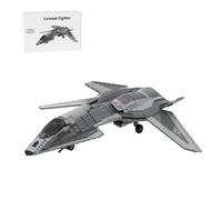 LootPop 1/35 Scale Fighter Aircraft Building Block Kit, Equipped with Large, Medium and Small Wings, Futuristic Sci Fi Camouflage Fighter, Gift for Adults (3786 Pieces)