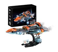LootPop Black Hole Spaceship Kit - 764 Pieces Sci-Fi Space Model with Blue Lighting, Stickers & Key Switches - Creative Technique Set & Father's Day Gift