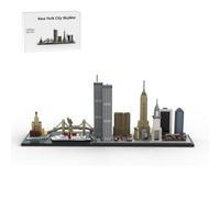 LootPop Famous New York City Skyline Unbuilt Architecture 1/2000 Scale Skyline Building Block Set Includes Several Historic American Buildings (1950 Pieces)