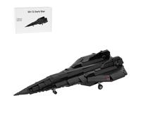 LootPop Fighter Construction Kits for Adults, SR-72 Dark Star Hypersonic Reconnaissance Jet in Black, 529 Pieces Desk Ornaments Made of Aircraft Components