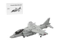 LootPop Fighter Jet Construction Kits for Adults, AV-8B Harrier II Model Kit in 1:32 Scale - Single Engine Ground Attack Plane as Decorative Object for Military Fans (Light Grey/1490 Pieces)