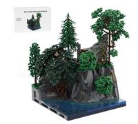 LootPop Medieval Castle Clamping Building Blocks Construction Kit, MOC-208092 D13 Hohengeroldseck Castle - Tower Ruin on the Cliff Building Block Set for MOC-207737 Hohengeroldseck Castle (3359 Pieces