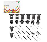 LootPop Medieval MOC Knight Soldier Building Set, Armor, Helmets, Weapons Accessories, Creative Construction Toy for Adults & Collectors 36pcs,Compatible with Major Block Brands