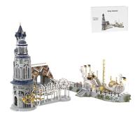 LootPop Medieval Western Classic Magic Kit for Unbuilt Building Blocks, MOC-164397 Medieval Elf City Harbour Model Building Block Set (5721 Pieces)
