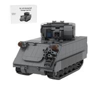 LootPop Military Expert Tracked Vehicle Model, Unassembled American M-113 Armored Transporter Building Block Set, 634-Piece Gift for Military Fans