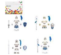 LootPop Mini Knight Figures Armor Accessories, 4 Sets of Medieval Royal Guard Armor and Weapon Accessories, Compatible with Large Brands (37 Pieces)