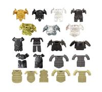 LootPop Mini Knight Figures Armor Accessories, Mixed Medieval Armor Building Blocks Accessories, in the Style of Medieval Romans and Greeks, Compatible with Existing Brand Figures (20 Pieces)