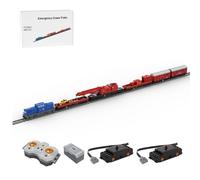 LootPop MOC-156982 Electric Model Railway Kit for Building an Emergency Crane Train Model (4113 Pieces/Version with Dynamic Speed Control)