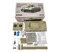 LootPop RC Military Armored Vehicle, 1/16 Scale 2.4G British Crusader RC Tank Model with Sound and Lights, Recoil Simulation, and Infrared Battle, Gifts for Adults & Desktop Decor (Desert Yellow)