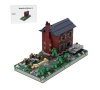 LootPop Sandbox Tree Environments Construction Model, Miniature Decoration, MOC-183062 Miniature World War II Sandpit - Module 6 - House 1 Model (821 Pieces)