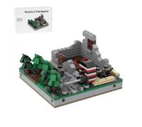 LootPop Sandbox Tree Environments Construction Model, Miniature Decoration, MOC-183062 World War II Miniature Sandpit - Module 3 - Checkpoint Model (340 Pieces)