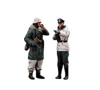 LootPop WWII German Military Figure Series, 1/35 Military Commander + Mountain Soldier, Two-in-One Miniature Model Doll Model, Military Gift for Adults
