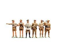 LootPop WWII German Military Figure Series, Desert Fox - Rommel" with Command Group Figure Model, Includes 6 Soldiers of the Rommel Command Group, Military Gift for Adults