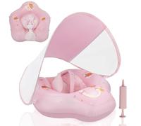 Loowarts Baby Float with Canopy,Infant Pool Float with Safety Seat,Baby Swimming Float & Swim Float & Water Float UPF50+ UV Protection for Toddler from 3 to 12 Months.
