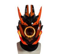 LooWindoer Flame Style Cyberpunk Mask with Future Tech Details for Cosplay