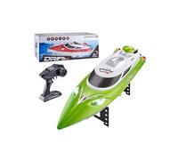 LooWindoer RC Speedboat 35KM/H with Capsize Recovery and LED Lights, Green