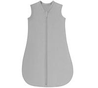 Looxii Baby Sleeping Bag 0.5 TOG 100% Cotton Sleep Sack Newborn Unisex Baby Wearable Blanket for Boys and Girls Toddler 0-6 Months Grey