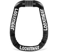 Looxmeer Bike Lock, Bike Locks High Security, Heavy Duty Thicken Chain 8mm, 5 Digit Enlarged Combination Wheel & Plug, 90cm/3ft Bicycle Lock, Chain Locks for Motorbike, Scooter, Fence, Black & White