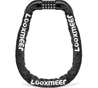 Looxmeer Bike Lock Heavy Duty, 90cm(3ft) Bicycle Lock, High Security Bike Locks, 7mm Cycle Locker, 5-Digit Combination Bikes Chain Locks, Cycling Locker for Motorbike Scooter Gate Fence Grill, Black