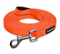 Looxmeer Training Lead for Dogs, 25m Waterproof Long Line Dog Lead for Large Medium Dogs, Recall Obedience Dog Training Leads, Padded Handle & Storage Bag, Pet Leash for Tracking Camping, Orange