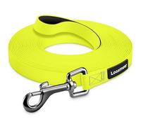 Looxmeer Training Leads for Dogs, 10m Dog Training Lead for Large Medium Small Dogs, Recall Obedience Long Line Dog Lead, Padded Handle Storage Bag, Leash for Tracking Camping Walking, Neon Yellow