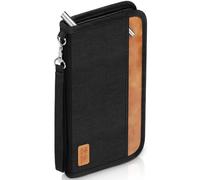 Looxmeer Travel Wallet, Family Passport Holder, RFID Blocking Travel Accessories Document Organiser for Tickets, Cards, Cash, Pen, Key, Waterproof Cover Holiday Essentials Case for Man & Woman