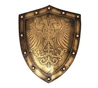 LOOYAR Medieval Double-headed Eagle Shield for Swords Holder Wall Decoration Home Office Bar